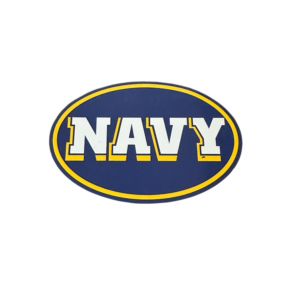 Navy Oval Magnet